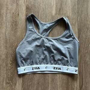 Zyia Comfort Racerback Bra Grey Size Small